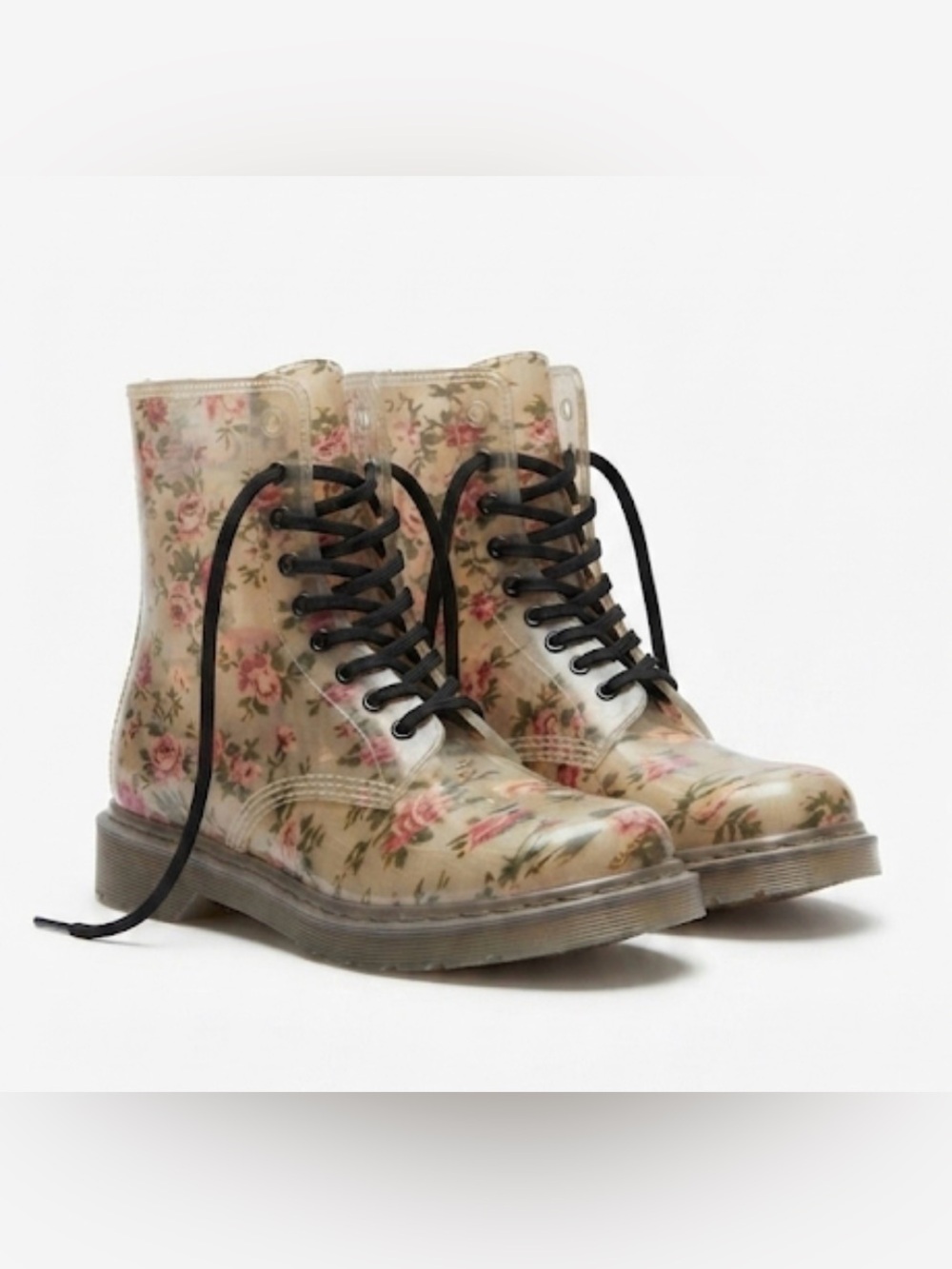 Cottage Core LeichtfuBig Semler Size 10 Rubber Boots Floral Germany